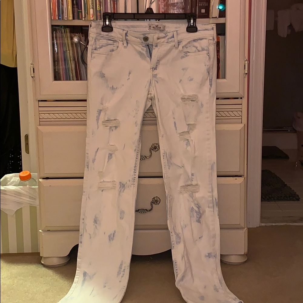 Ripped, white washed jeans